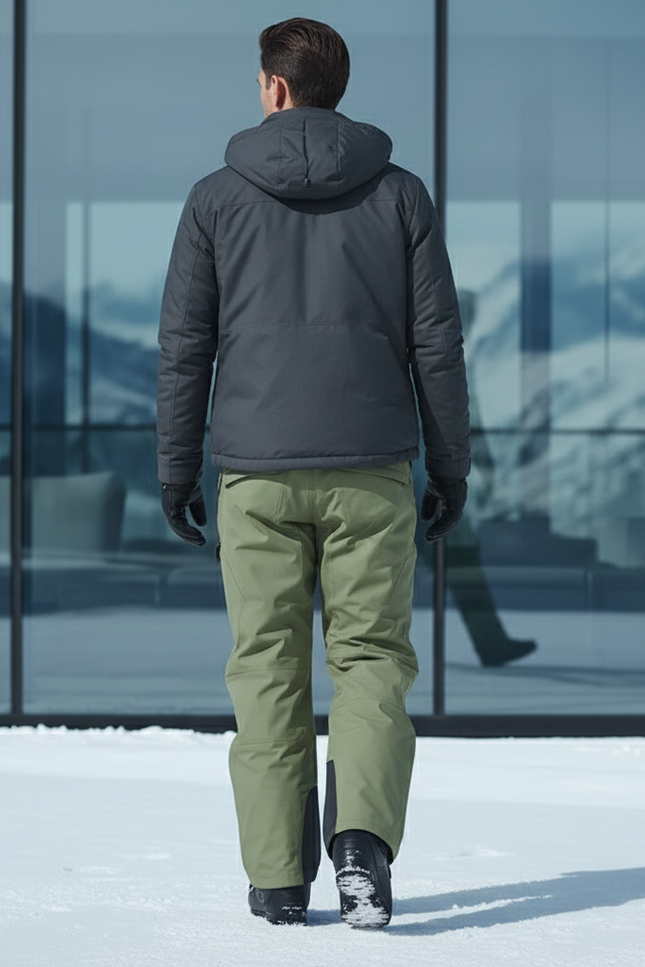 Pantalon De Ski Vert Kaki Ample Imperméable Homme - Polyester - vue 2