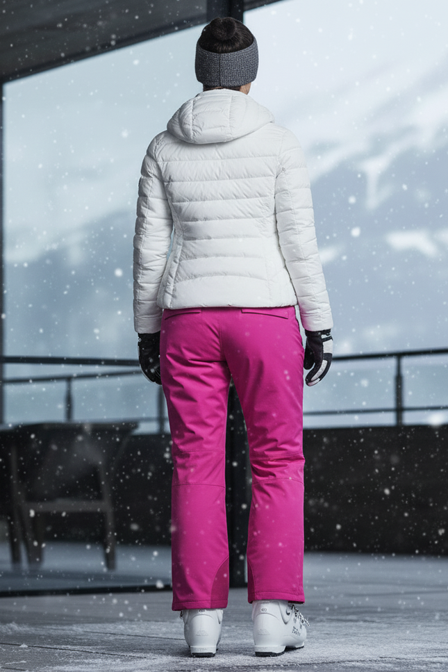 Pantalon De Ski Rose Vif Imperméable Femme Coupe Droite - Polyester - vue 2