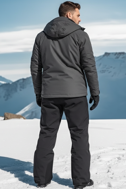 Pantalon De Ski Noir Imperméable Coupe-Vent Épaisse Outdoor - Polyester - vue 2
