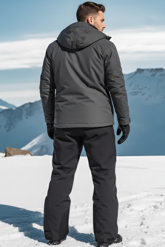 Pantalon De Ski Noir Imperméable Coupe-Vent Épaisse Outdoor - Polyester - vue 2