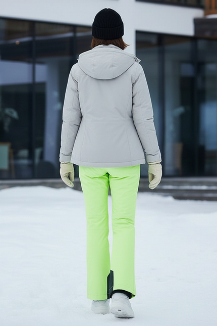 Pantalon De Ski Vert Fluorescent Imperméable Droit Femme - Polyester - vue 2