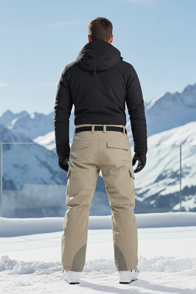Pantalon De Ski Beige Cargo Imperméable Homme Bicolore - Polyester - vue 2
