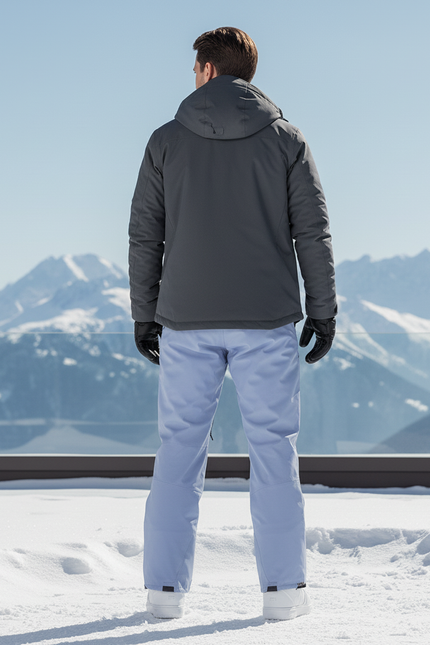 Pantalon De Ski Bleu Ciel Ample Imperméable Homme - Polyester - vue 2