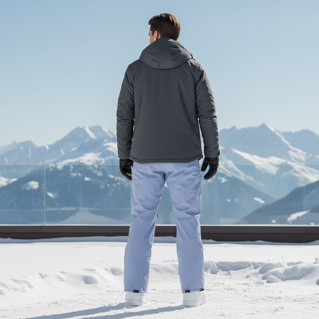 Pantalon De Ski Bleu Ciel Ample Imperméable Homme - Polyester - vue 2