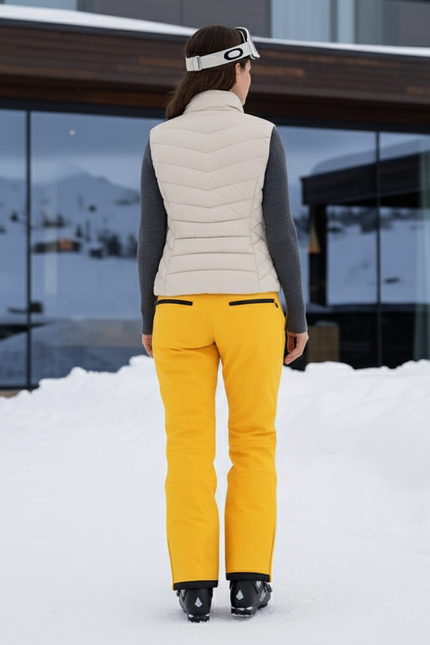 Pantalon De Ski Moutarde - Jaune Polyester - vue 2