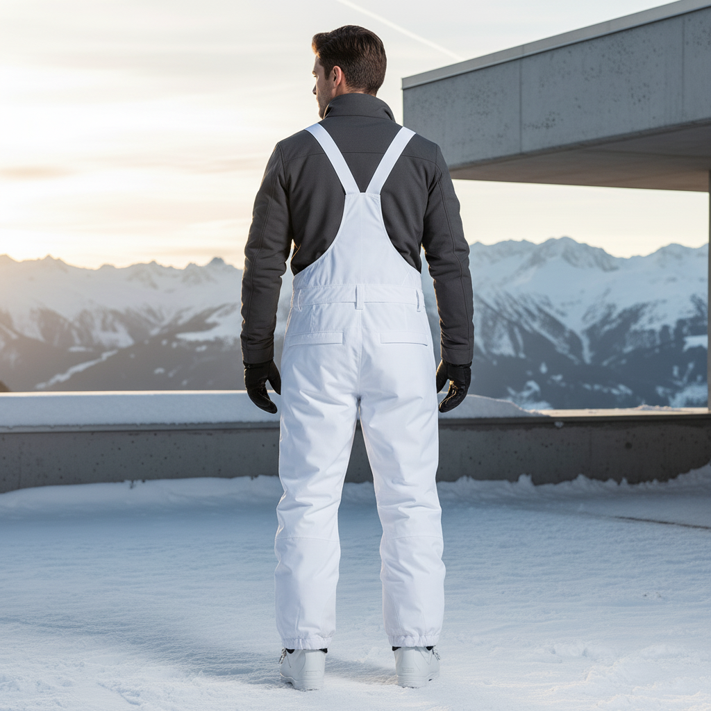 Pantalon De Ski Chaud - Blanc Polyester - vue 2