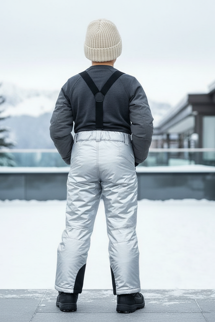 Pantalon De Ski Argenté Brillant Rembourré Enfant - Polyester - vue 2