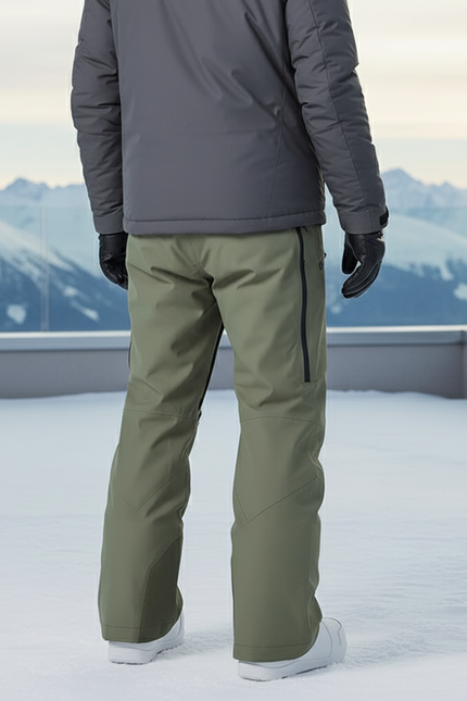 Pantalon De Ski Vert Kaki Imperméable Coupe Droite Homme - Polyester - vue 2