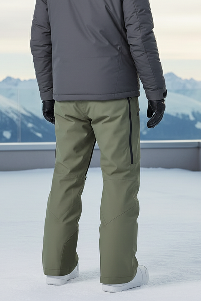 Pantalon De Ski Vert Kaki Imperméable Coupe Droite Homme - Polyester - vue 2