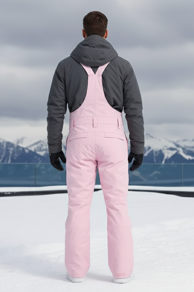 Pantalon De Ski Salopette Rose Ample Imperméable Unisexe - Polyester - vue 2