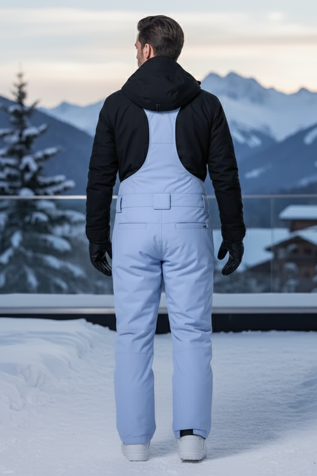 Pantalon De Ski Bleu Ciel Ample Bretelles Homme Hiver - Polyester - vue 2