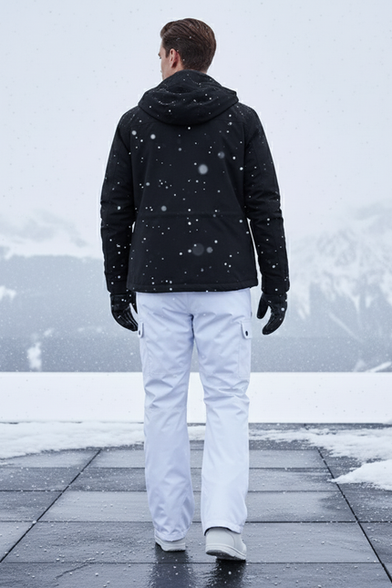 Pantalon De Ski Blanc Imperméable Salopette Cargo Homme - Polyester - vue 2