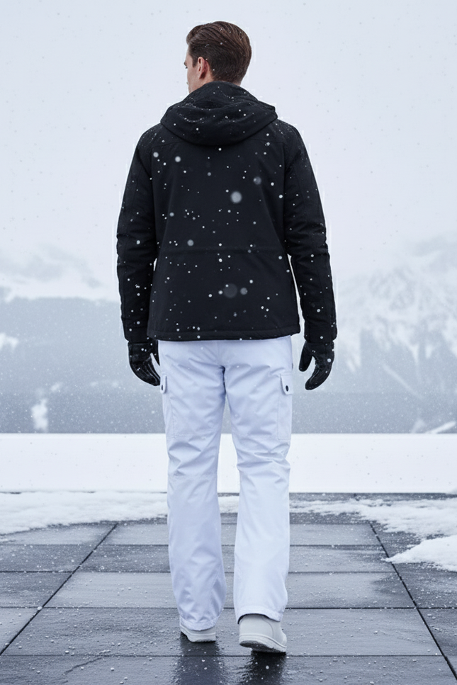 Pantalon De Ski Blanc Imperméable Salopette Cargo Homme - Polyester - vue 2