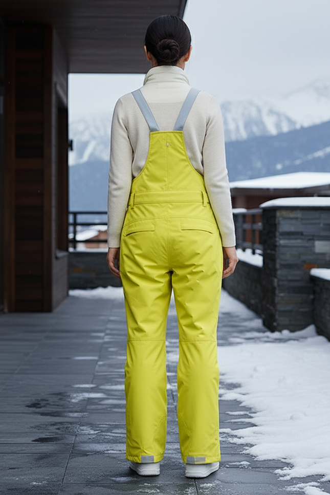 Pantalon De Ski Jaune Bicolore Ample Imperméable Unisexe - Polyester - vue 2
