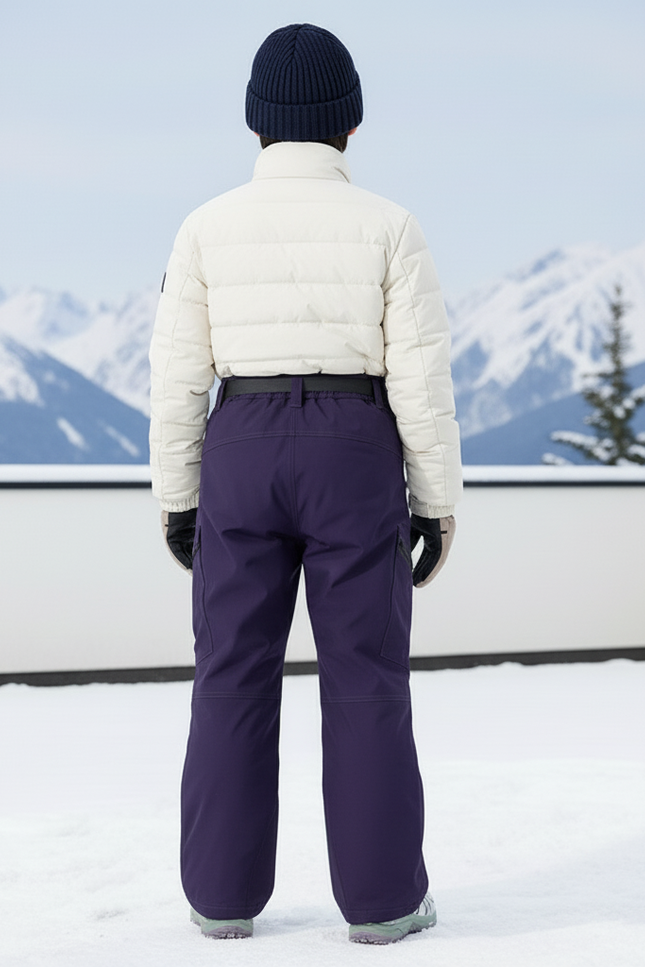 Pantalon De Ski Violet Cargo Imperméable Enfant Hiver - Polyester - vue 2