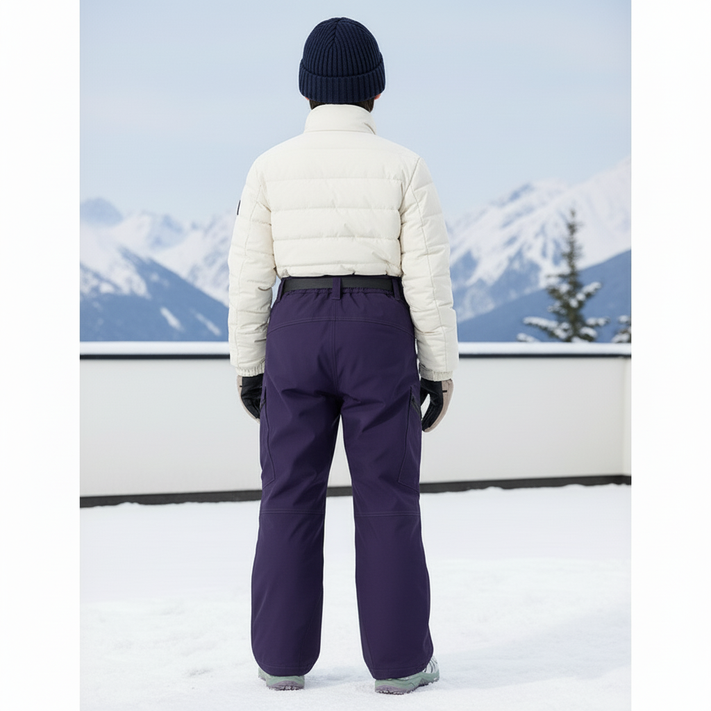 Pantalon De Ski Violet Cargo Imperméable Enfant Hiver - Polyester - vue 2