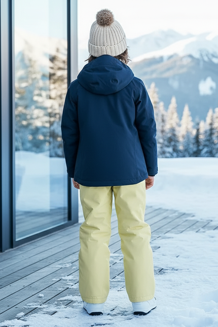 Pantalon De Ski Jaune Enfant Imperméable Coupe Droite Hiver - Polyester - vue 2