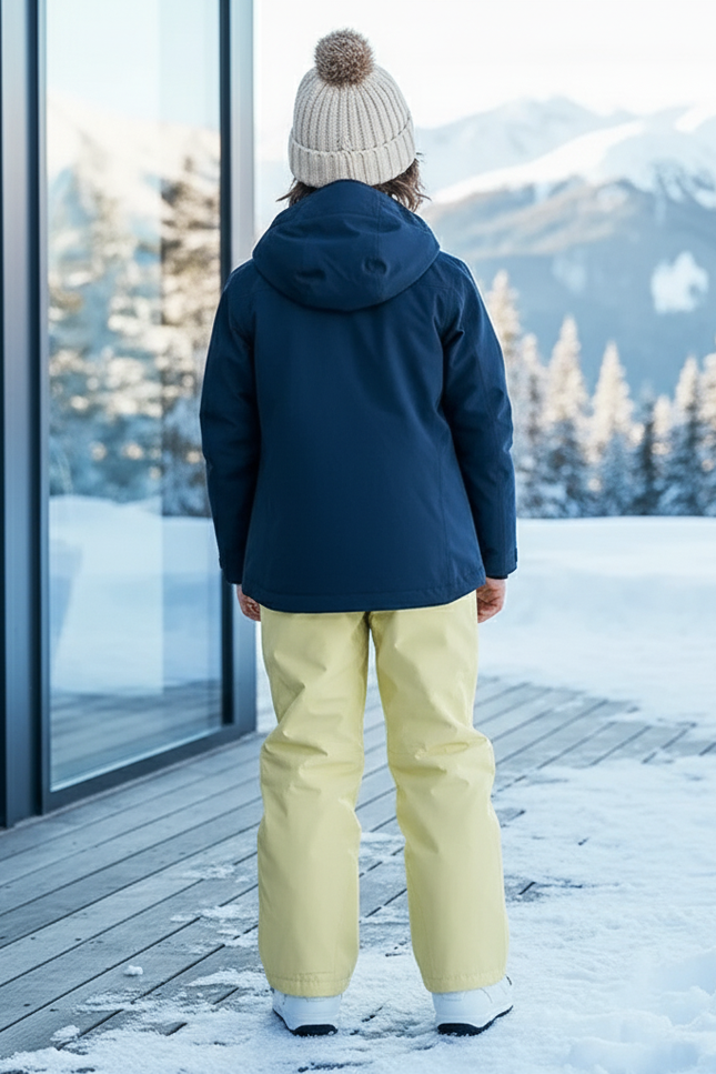 Pantalon De Ski Jaune Enfant Imperméable Coupe Droite Hiver - Polyester - vue 2