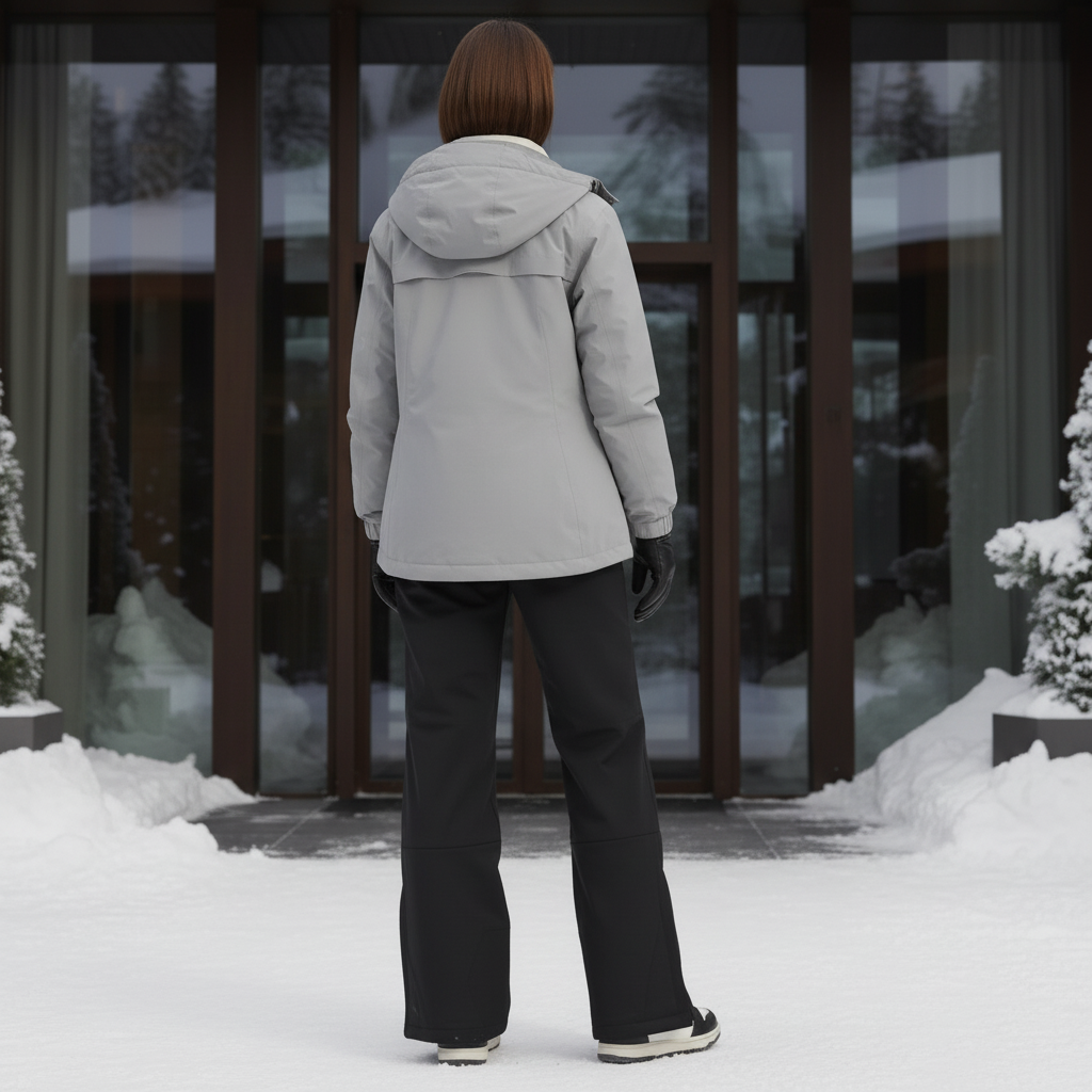 Pantalon De Ski Noir Ample Impermémeable Chaud Femme - Polyester - vue 2