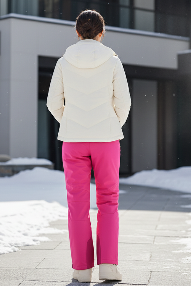 Pantalon De Ski Rose Vif Imperméable Coupe Droite Femme - Polyester - vue 2