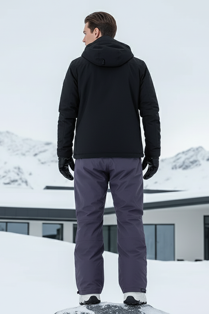 Pantalon De Ski Gris Foncé Imperméable Cargo Homme - Polyester - vue 2