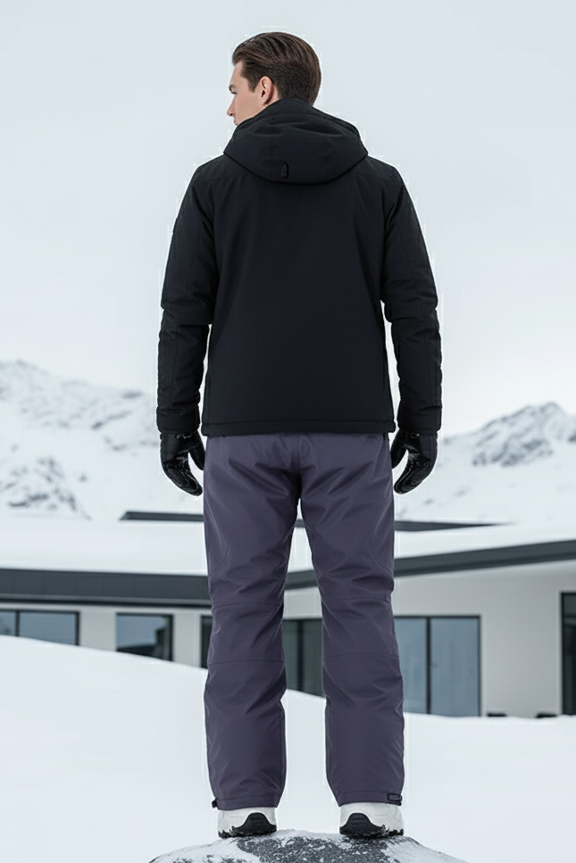 Pantalon De Ski Gris Foncé Imperméable Cargo Homme - Polyester - vue 2