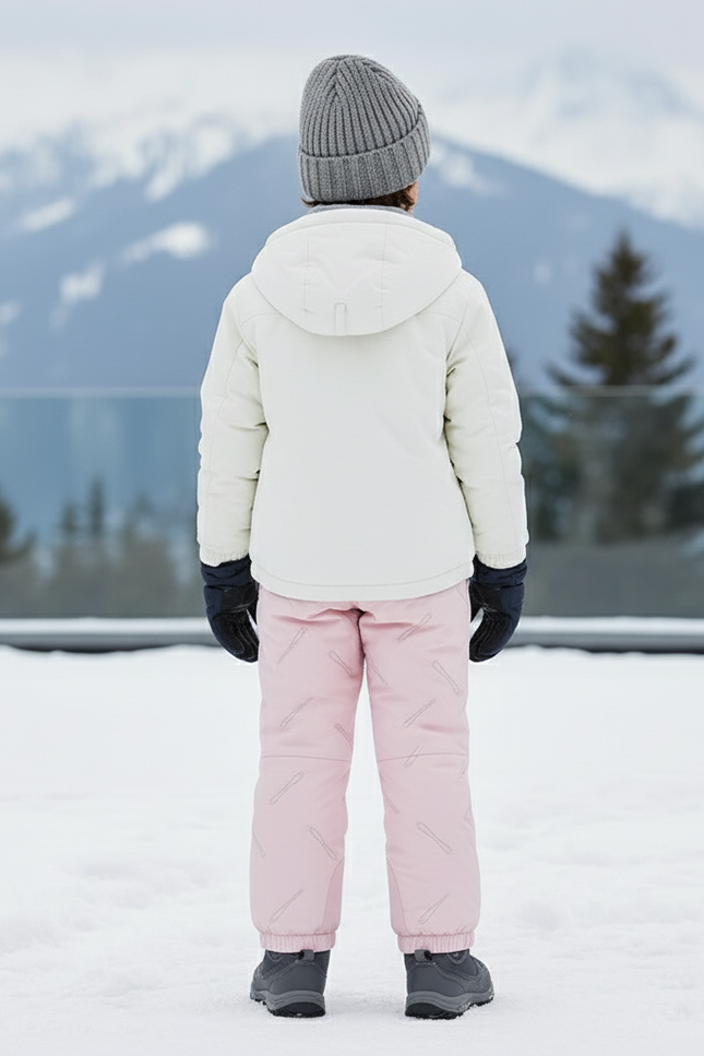 Pantalon De Ski Rose Enfant Matelassé Imperméable Chaud - Polyester - vue 2