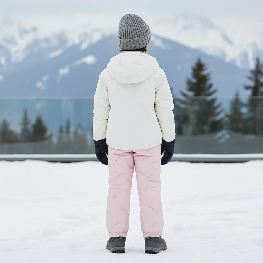 Pantalon De Ski Rose Enfant Matelassé Imperméable Chaud - Polyester - vue 2