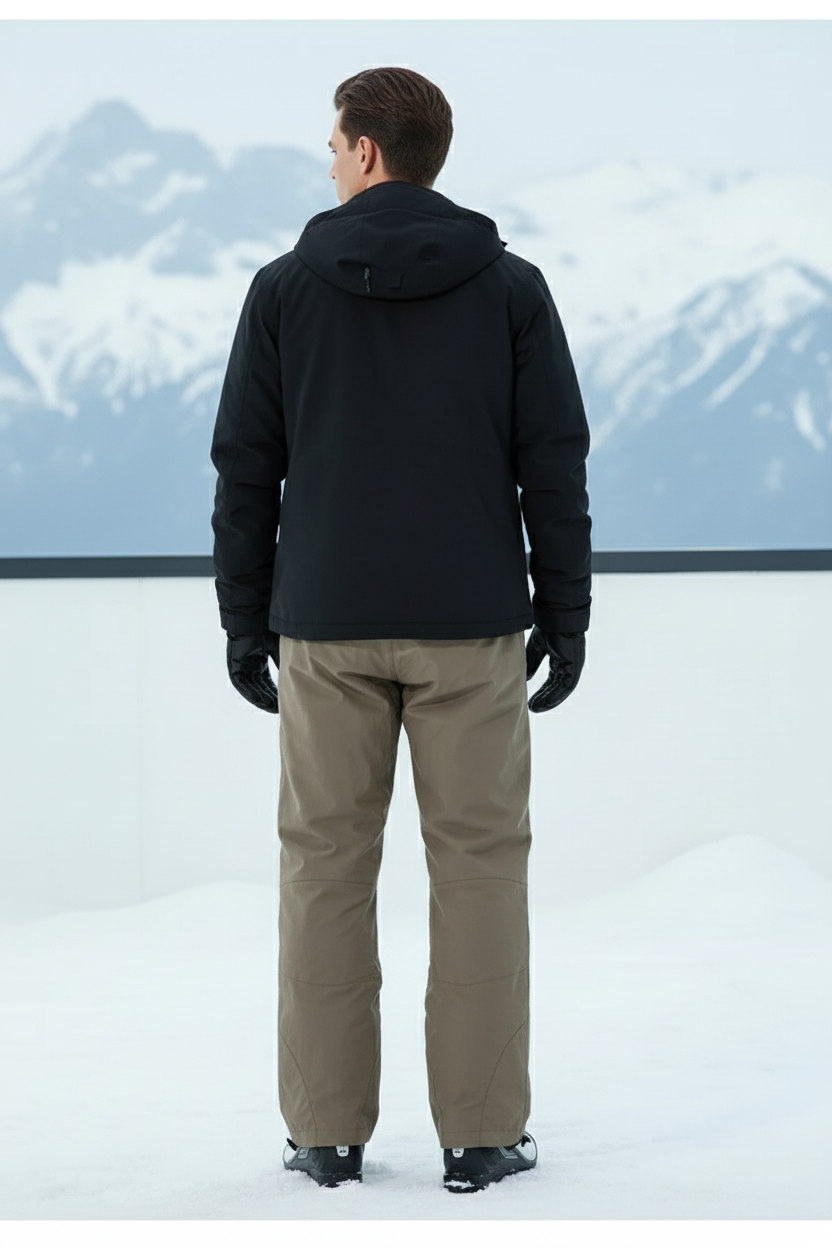 Pantalon De Ski Homme Kaki Imperméable Épais Chaud - Polyester - vue 2