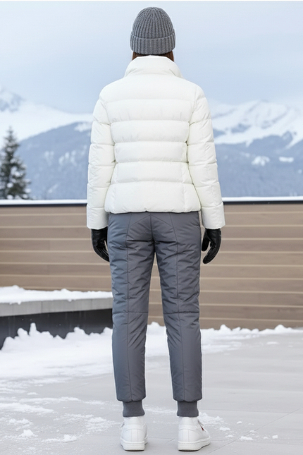 Pantalon De Ski Gris Matelassé Imperméable Femme Chaud - Polyester - vue 2