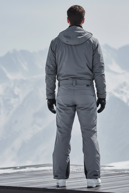 Pantalon De Ski Gris Ample Imperméable Résistant Homme - Polyester - vue 2