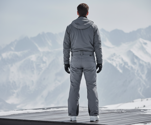 Pantalon De Ski Gris Ample Imperméable Résistant Homme - Polyester - vue 2