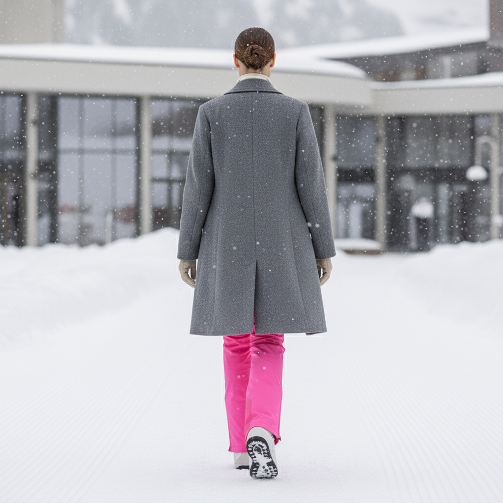 Pantalon De Ski Rose Vif Imperméable Femme Hiver - Polyester - vue 2