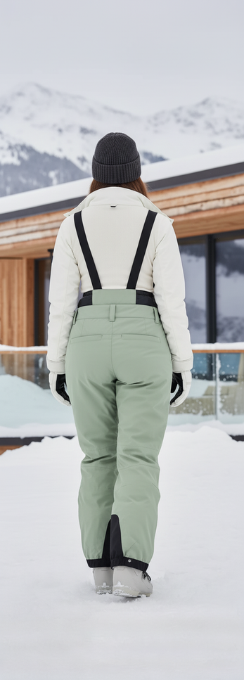 Pantalon De Ski Vert Ample Imperméable Thermique Femme - Polyester - vue 2