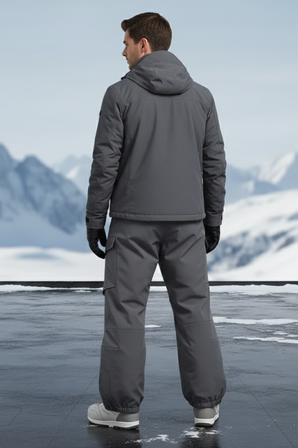 Pantalon De Ski Gris Ample Cargo Imperméable Homme - Polyester - vue 2