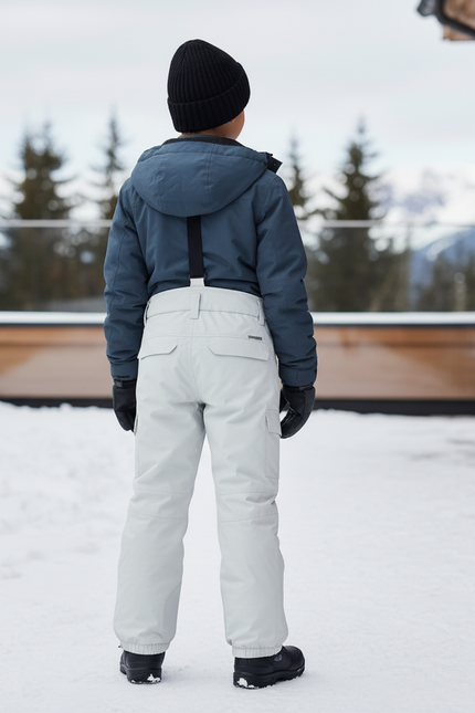 Pantalon De Ski Gris Clair Ample Imperméable Cargo - Polyester - vue 2