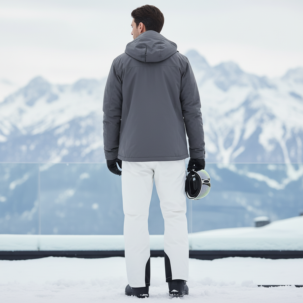 Pantalon De Ski Blanc Homme - Polyester - vue 2