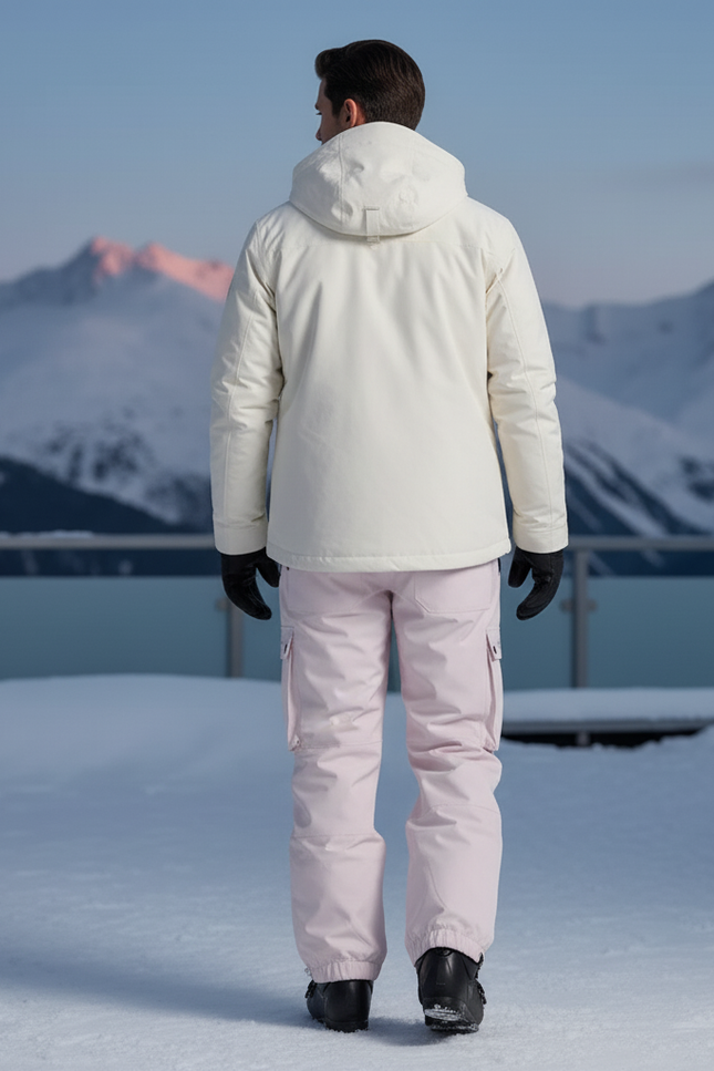 Pantalon De Ski Rose Pâle Imperméable Cargo Ample Durable - Polyester - vue 2