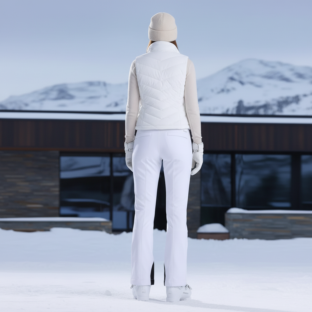 Pantalon De Ski Chaud Femme - Blanc Polyester - vue 2