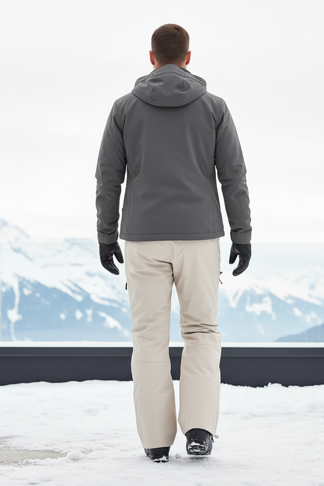 Pantalon De Ski Beige Coupe Droite Imperméable Homme - Polyester - vue 2