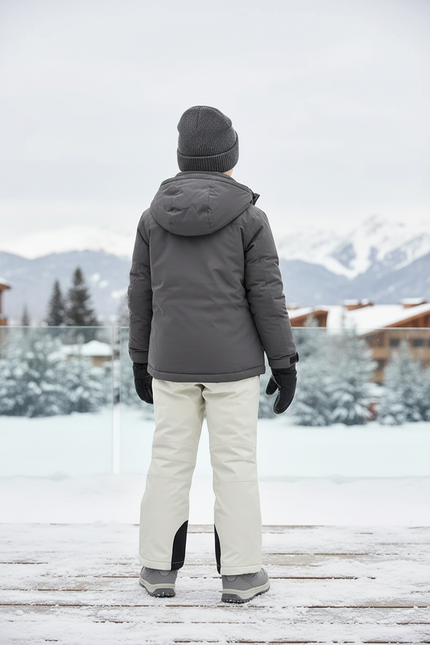 Pantalon De Ski Enfant Beige Imperméable Bretelles - Polyester - vue 2