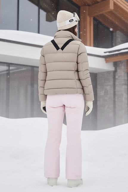 Pantalon De Ski Rose Clair Imperméable Femme Taille Haute - Polyester - vue 2
