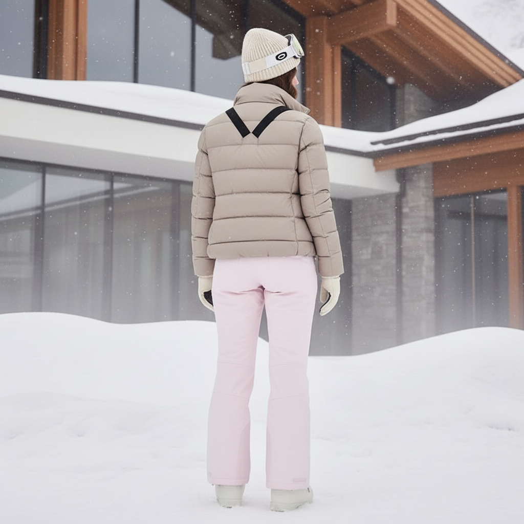 Pantalon De Ski Rose Clair Imperméable Femme Taille Haute - Polyester - vue 2
