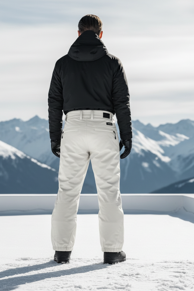 Pantalon De Ski Blanc Ample Imperméable Unisexe - Polyester - vue 2