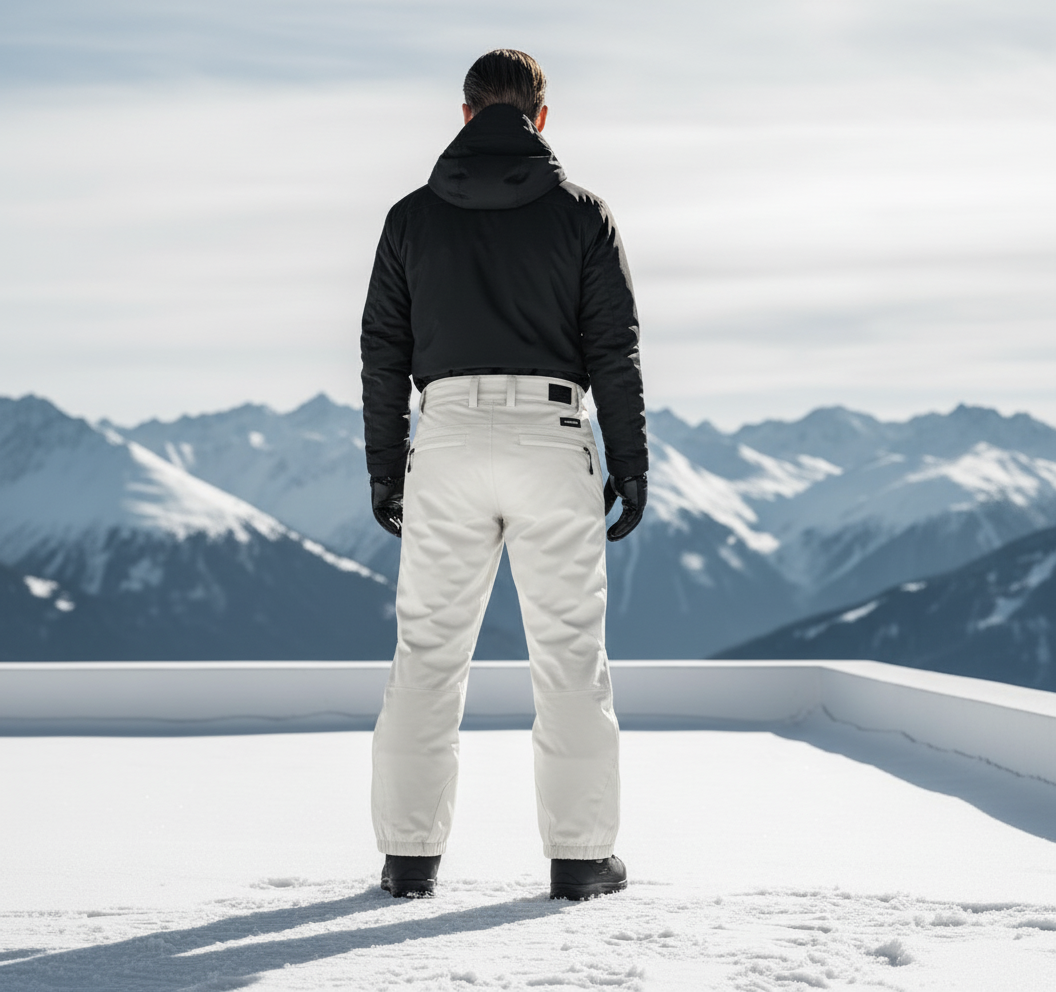 Pantalon De Ski Blanc Ample Imperméable Unisexe - Polyester - vue 2