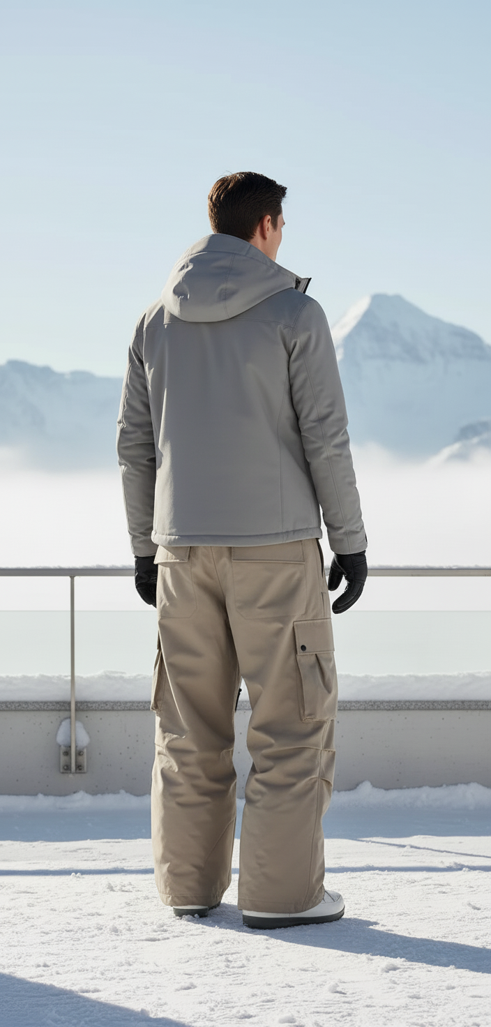 Pantalon De Ski Freeride Homme - Beige Polyester - vue 2