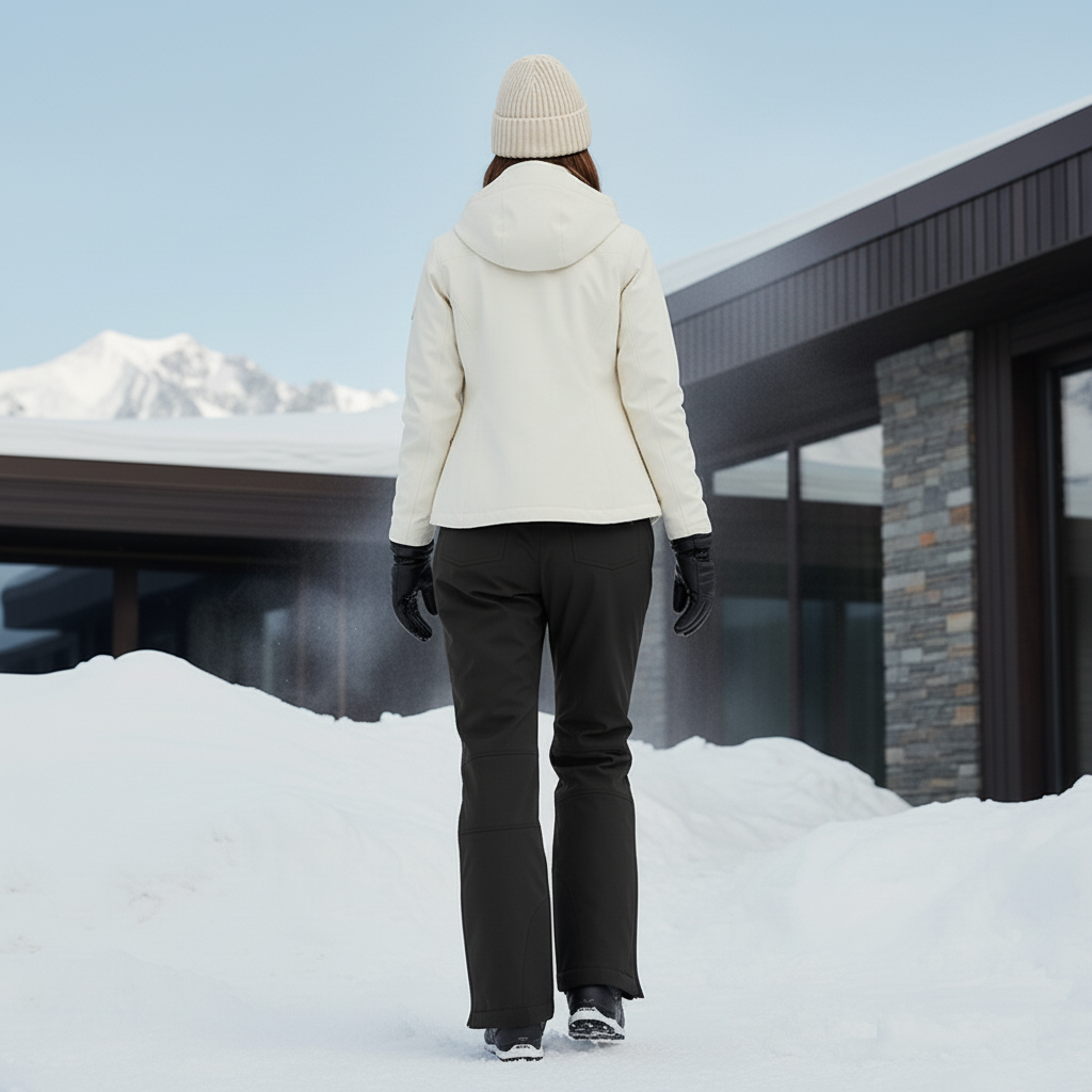 Pantalon De Ski Noir Imperméable Chaud Femme Hiver - Polyester - vue 2