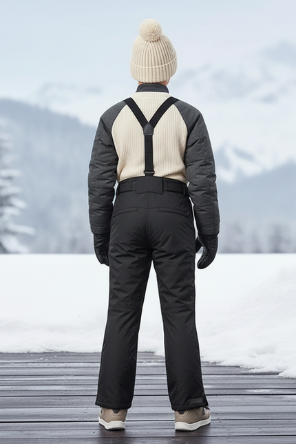 Pantalon De Ski Noir Enfant Salopette Imperméable Unisexe - Polyester - vue 2