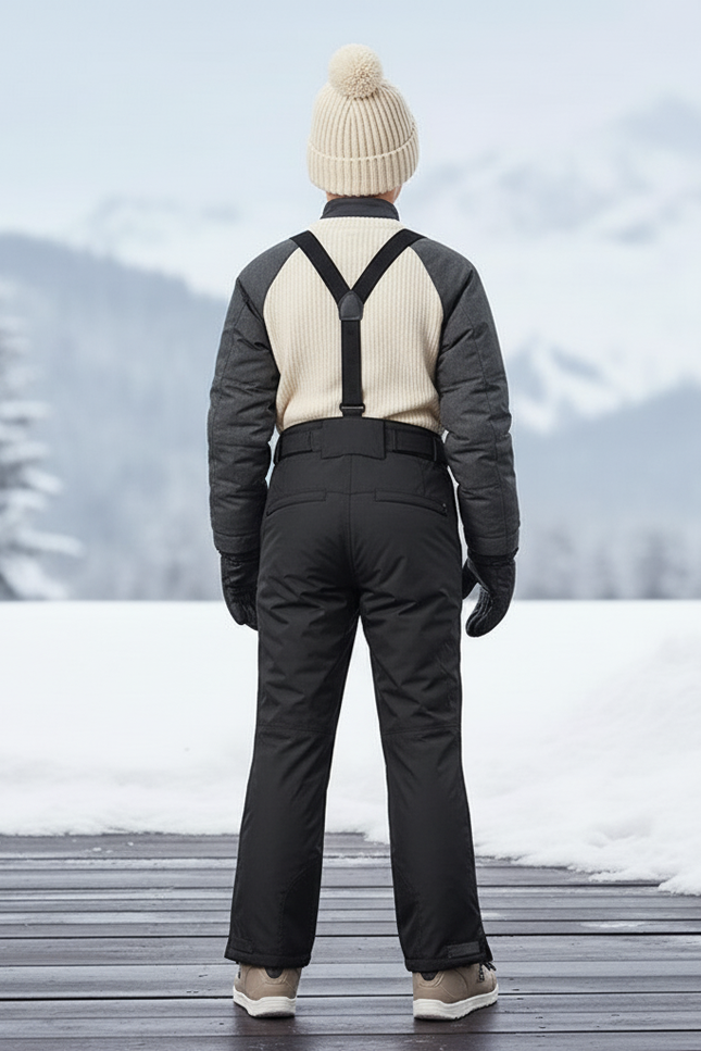 Pantalon De Ski Noir Enfant Salopette Imperméable Unisexe - Polyester - vue 2