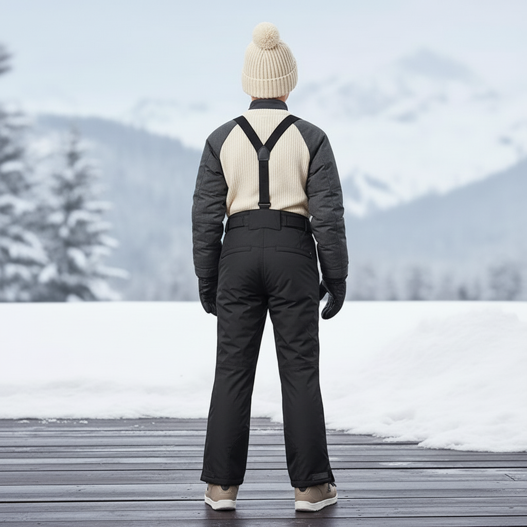 Pantalon De Ski Noir Enfant Salopette Imperméable Unisexe - Polyester - vue 2